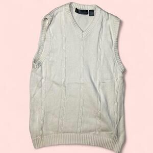 Oscar de la renta white sweater vest